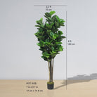 Potted Artificial Plant - Guatape Artificial Fiddle Leaf Potted Plant (Multiple Sizes)