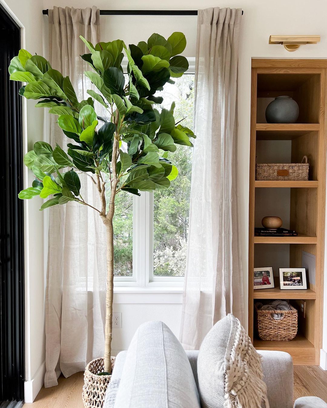 Potted Artificial Plant - Mila Artificial Fiddle Leaf Potted Plant (Multiple Sizes)