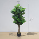 Potted Artificial Plant - Guatape Artificial Fiddle Leaf Potted Plant (Multiple Sizes)