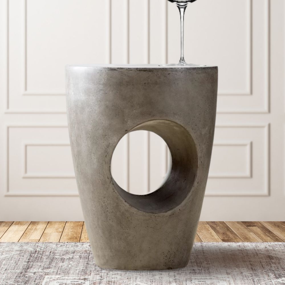 Olivia Concrete Terrazzo Mid-Century End Table