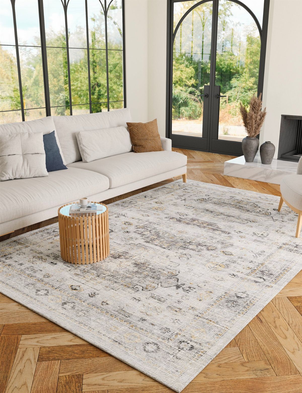 Rug - Kyra Silver Grey White Rug