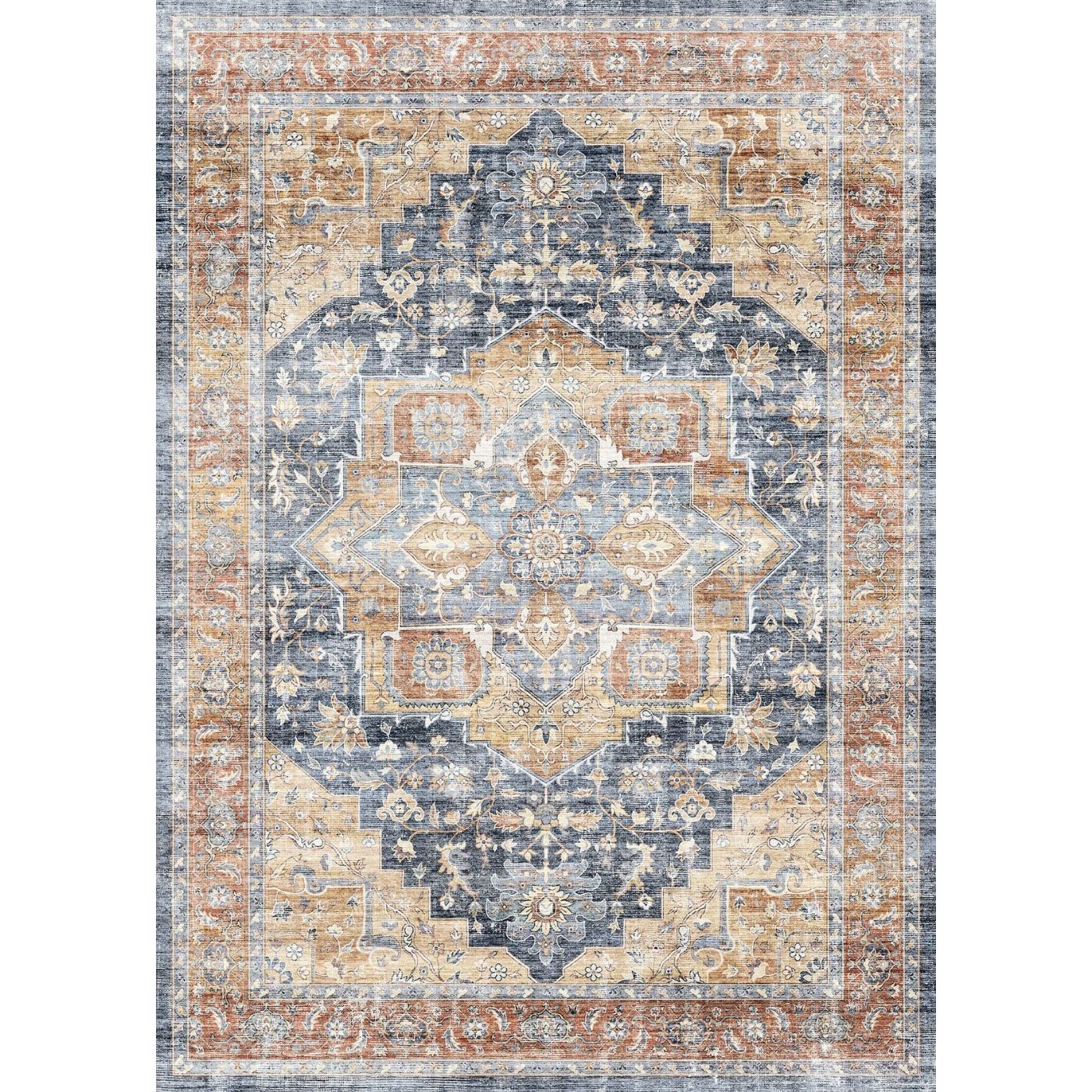 Rug - Talia Orange Blue Rug