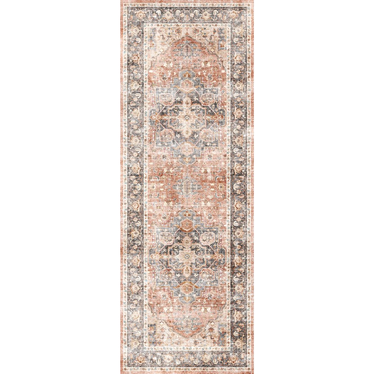 Rug - Riverra Terracotta Black Rug