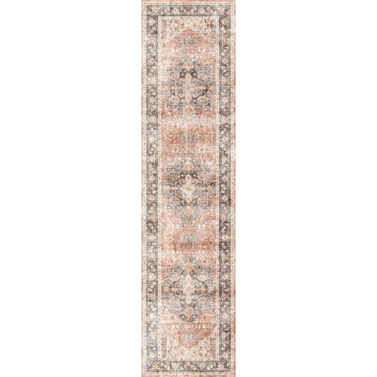 Rug - Riverra Terracotta Black Rug