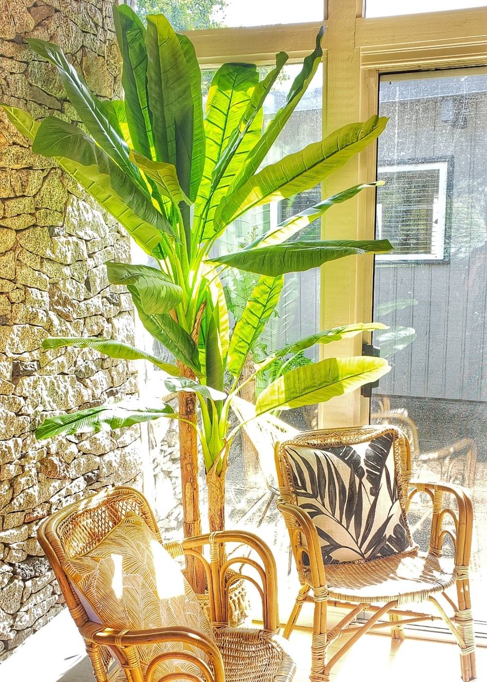 Potted Artificial Plant - Anna Artificial Banana Tree Potted Plant (Multiple Sizes)