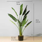 BOHO Artificial Bird Of Paradise Potted Plant 43'' ArtiPlanto