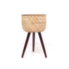 FLAR BAMBOO PLANTER ON WOODEN STAND ArtiPlanto