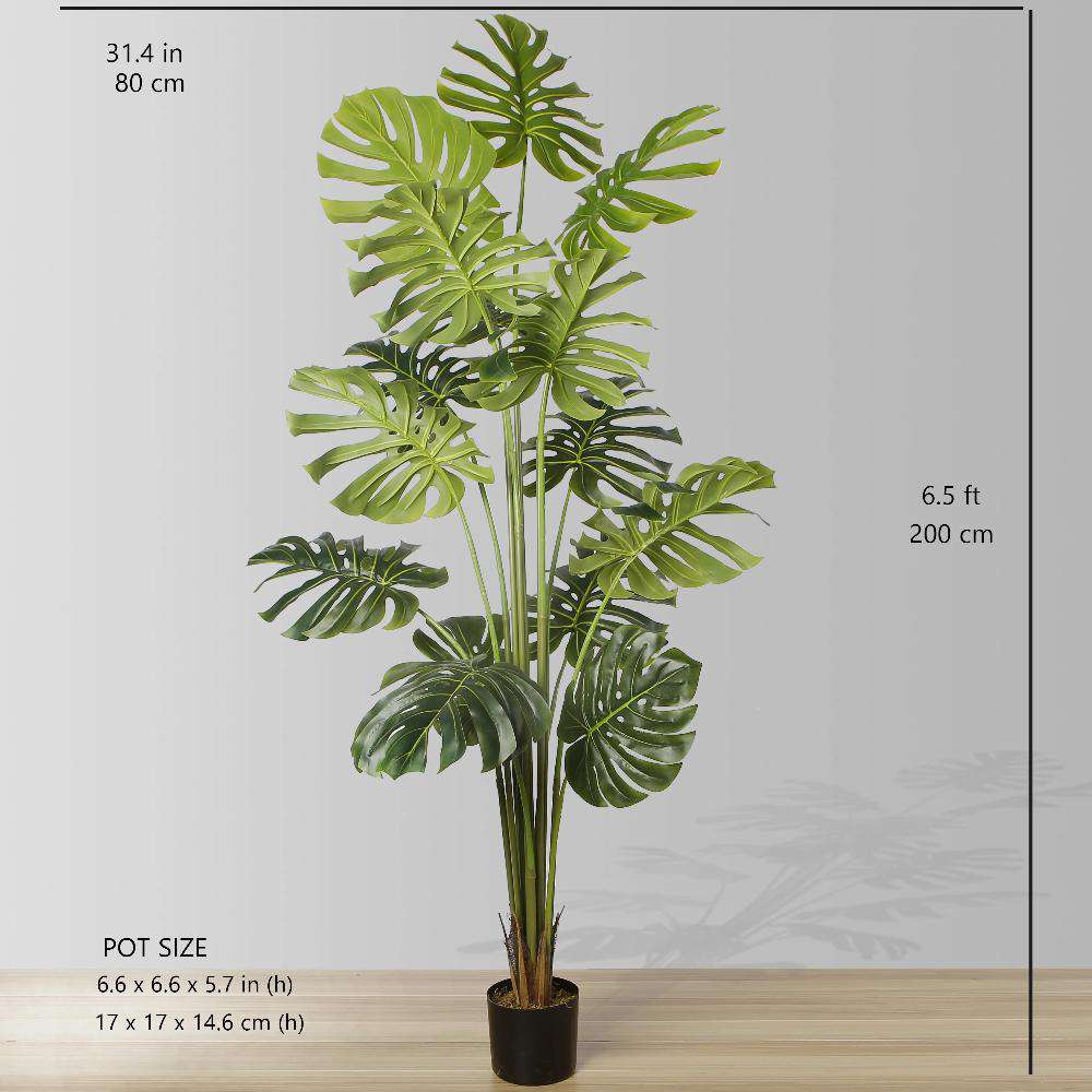 Planta Artificial Neytron Con Maceta Monstera Tree 75 Cm