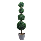 YORK Faux Potted Boxwood Topiary Plant 3' ArtiPlanto